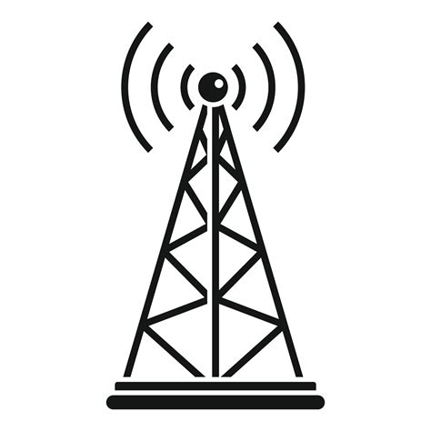 Gsm tower icon, simple style 14473805 Vector Art at Vecteezy