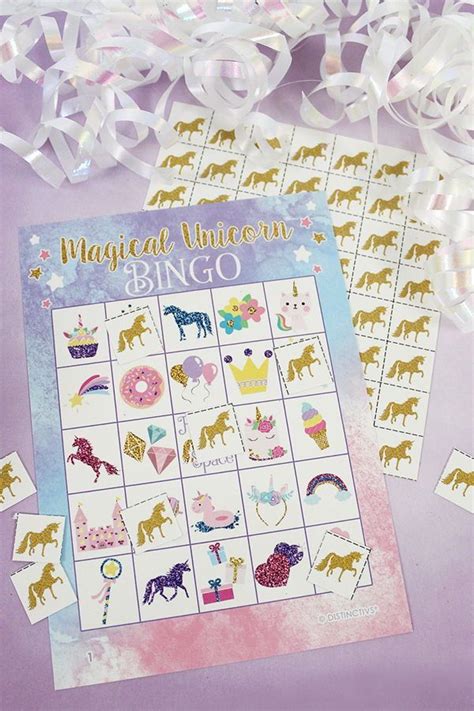 Unicorn Party Bingo Game 24 Players In 2021 Unicorn Party Girl
