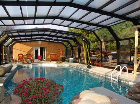Trackless Retractable Enclosures Roll A Cover Sunrooms Pool