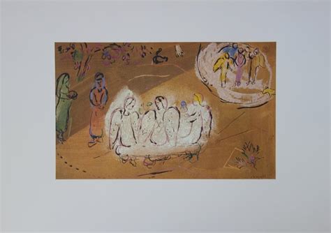 Marc Chagall Abraham Et Les Trois Anges Catawiki