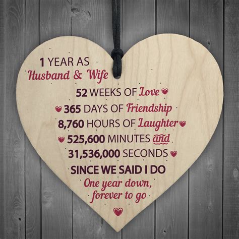 And finding the best gift for a husband on first unique personalised gifts for birthday, anniversary, valentines or weddings. 1st Wedding Anniversary Gift Wooden Heart First Wedding