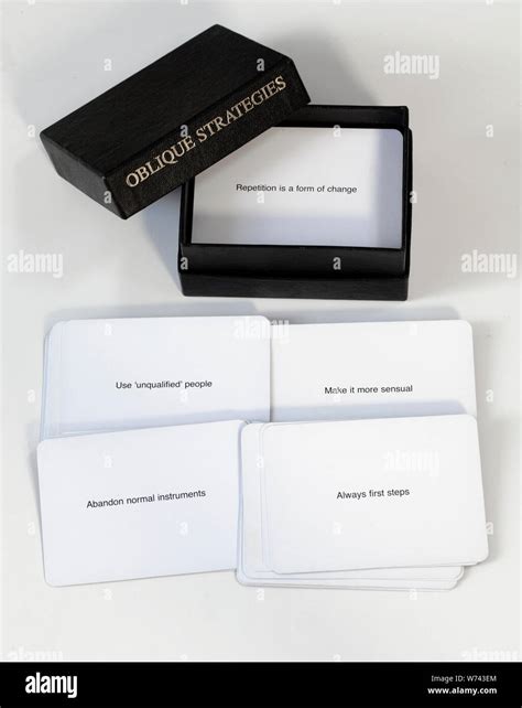 Oblique Strategies Playing Cards By Brian Eno And Peter Schmidt Over