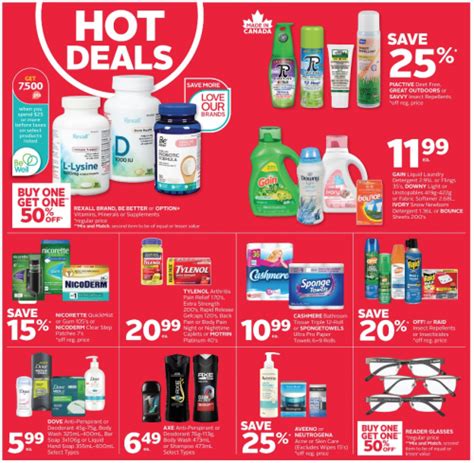Rexall Canada Flyers Offers Get 15000 Extra 12500 Be Well Points