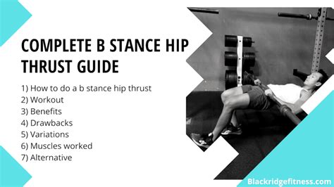 B Stance Hip Thrust Guide How To Benefits Variations And More