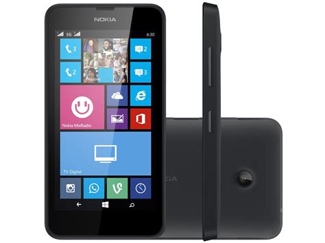 Smartphone Nokia Lumia 630 Dual Chip 3g Câm 5mp Windows Phone Tela 45