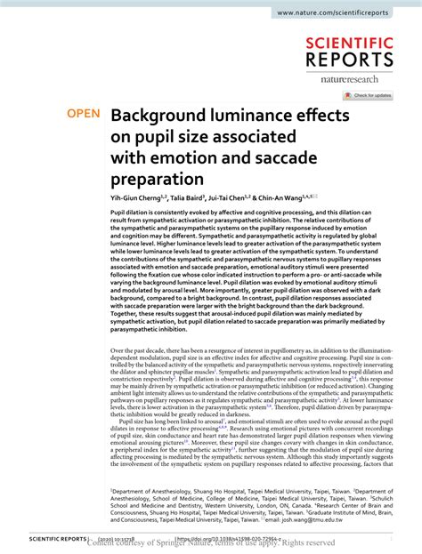 Pdf Background Luminance Effects On Pupil Size Associated With