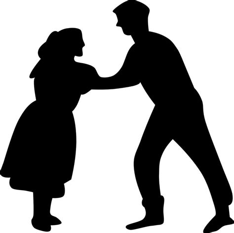 Couple Dancing Square Dance Silhouettes Free Image Download