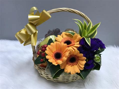 Buying fruits is a great opportunity to show your attention. fruit and flower basket 10