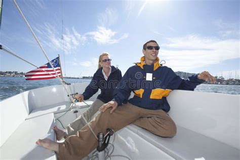 Interracial Couple Sailing Stock Photo Image Of Clothing 29666432