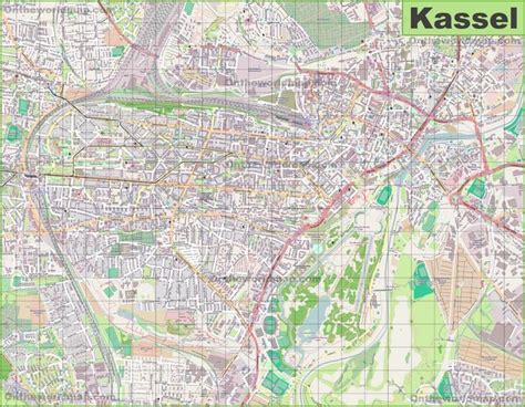 Large Detailed Map Of Kassel Detailed Map Map Kassel