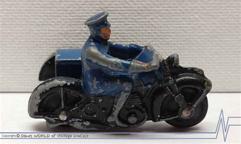 Dinky 43b Rac Motorcycle Patrol With Sidecar