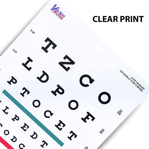 Buy Snellen Chart With Red Green Lines 10 Feet Online At Lowest Price