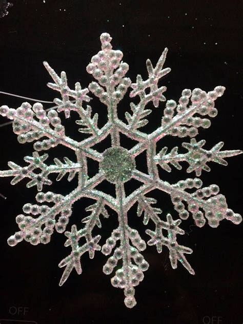 11 Vintage Glitter Snowflake Ornaments Etsy Snowflake Ornaments