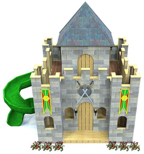 Childs wooden play house, pack stem toys fort building logistics adding stuff inside was not all delivery kids wooden play houses, flower boxes at the playhouse. Enchanted Castle Plan | Play houses, Castle plans, Castle ...