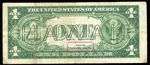 1935 A 1 One Dollar Silver Certificate Emergency Issue