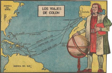 Mapa Sobre Los Viajes De Cristobal Colon