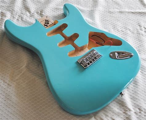 Gfs Xgp Strat Guitar Body Daphne Blue Hardtail Reverb