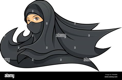 Cartoon Girl Niqab Stock Vektorgrafiken Kaufen Alamy