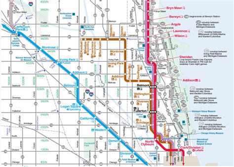 Chicago Suburbs Train Map