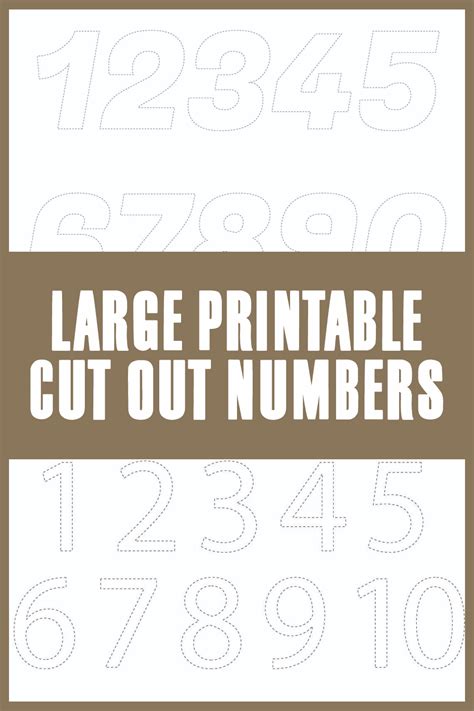 Printable Large Numbers Cut Out