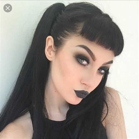 Gothic hairstyles are very unique styles that are not very common in public and were renowned. Idea by Bella Darque on Gothic makeup | Goth makeup ...