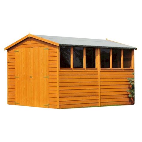 Shire Overlap Garden Shed 12x6 With Double Doors One Garden