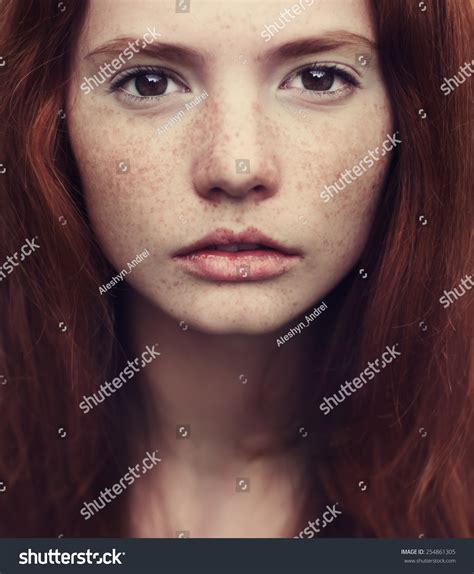 Beautiful Redhaired Girl Closeup Stock Photo Edit Now 254861305