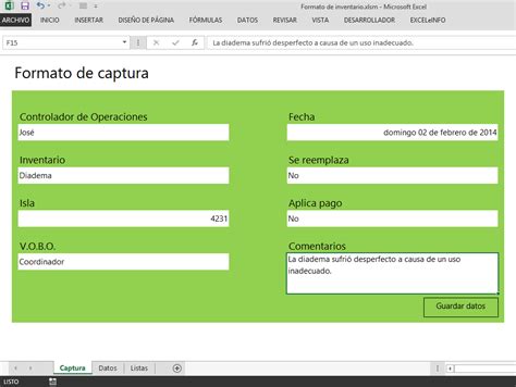 Descargar Ejemplos De Formularios En Excel Sample Excel Templates