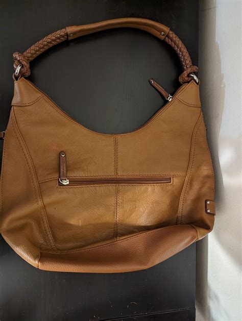Tignanello Brown Leather Large Shoulder Saddle Hobo Bag Purse Tote Ebay