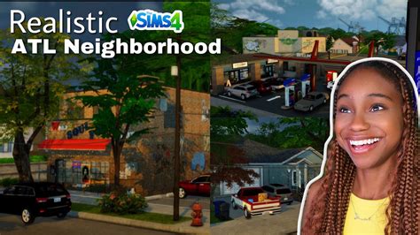 Touring A Realistic Atl Neighborhood The Sims 4 Youtube