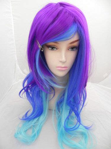 Blue Purple Galaxy Wig Gorgeous Hair Color Wigs Neon Hair