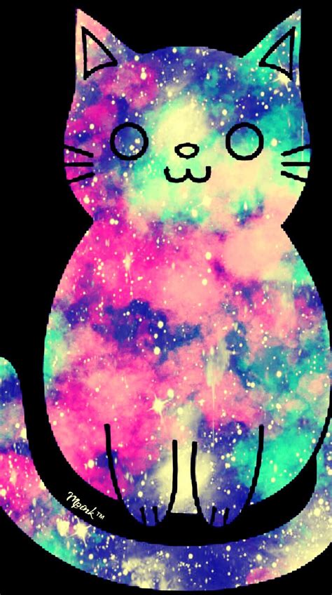 Cute Cat Galaxy Iphoneandroid Wallpaper I Created For The App Top Cha