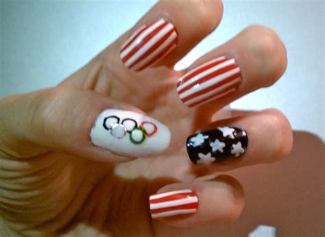 team usa olympic nails {nail art} olympic nails team usa olympics nail time simple nail