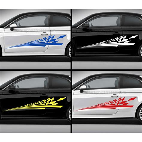 Custom Car Side Decals Car Racing Stripe Decal Stickers Custom