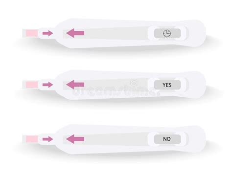 Pregnancy Or Ovulation Positive And Negative Test With Shadow Set