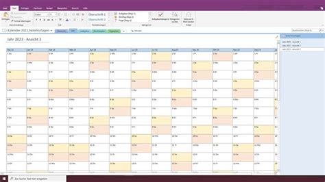 Onenote Kalender 2023 Vorlage Notevorlagende Vorlagen