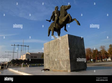 Alexander The Great Statue Thessaloniki Greece Stock Photo Alamy