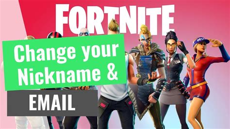 How To Change Your Nickname And Email On Fortnite Epic Games Youtube