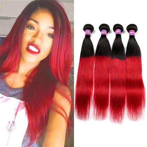 Black Dark Roots Ombre Human Hair Extensions Ombre Hair Weave For Black
