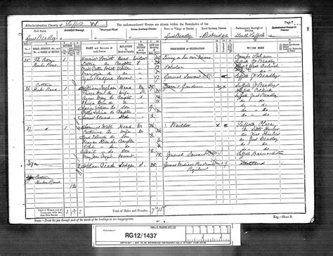 1891 Census Great Bradley Suffolk