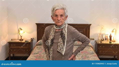 Portrait Of An Elderly Woman In A Bedroom Stock Image Image Of Beauty