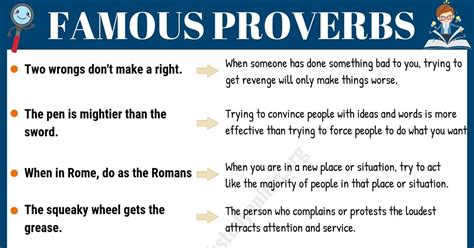 Meaning that no matter how old you are, there is a proverb (from latin: Famous Proverbs in English! Learn 45+ most common proverbs ...