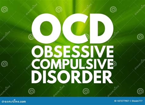 Ocd Obsessive Compulsive Disorder Acronym Medical Concept Background