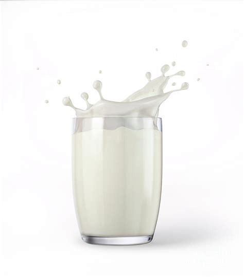 Glass Full Of Fresh Milk With Splash Photograph By Leonello Calvetti