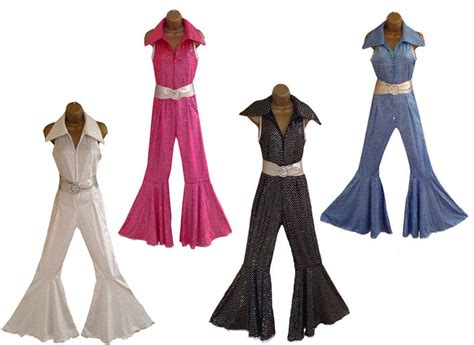 Ladies 80s Retro Hippie Go Go Girl Disco Costume Carnival Party Vintage Adult Women Outfits