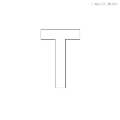 Letter T Printable Alphabet Stencil Templates Stencil Letters Org