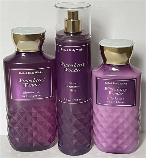 Bath & Body Works Winterberry Wonder Body Mist Spray Lotion & Gel Wash