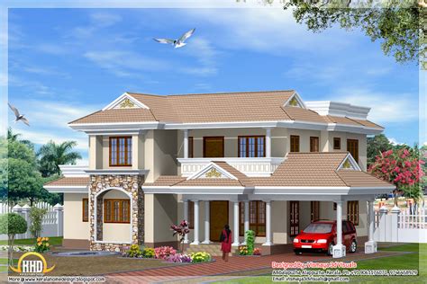 4 Bedroom House Plans South Indian Style 4 Bedroom Double Storey India