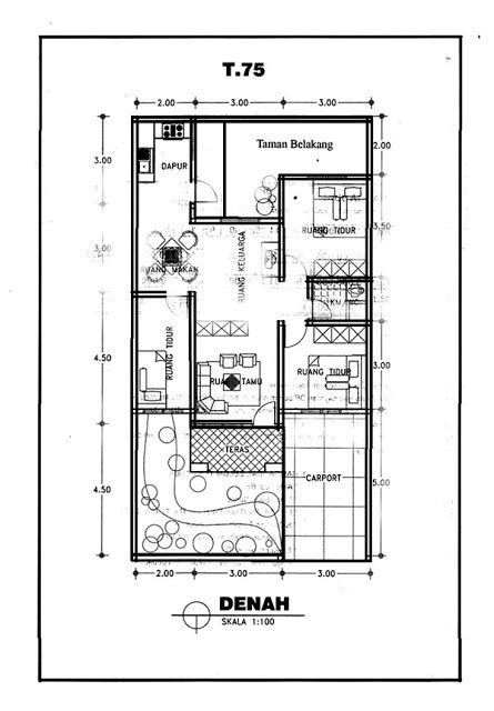 Update desain denah rumah minimalis ukuran 6 x 8 meter full woods via fullwoods.blogspot.com. Gambar Denah Rumah Minimalis Ukuran 8x15