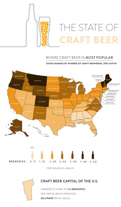 How Much Craft Beer Does Your State Drink Daily Infographic
